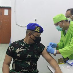 Personel Puspomad Jalani Vaksinasi Covid-19 di RSPAD Gatot Soebroto